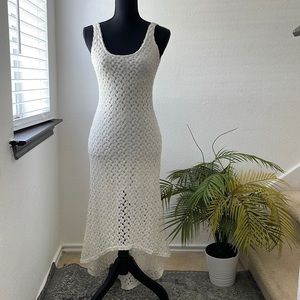 Lace High-Low Dress in Cream!